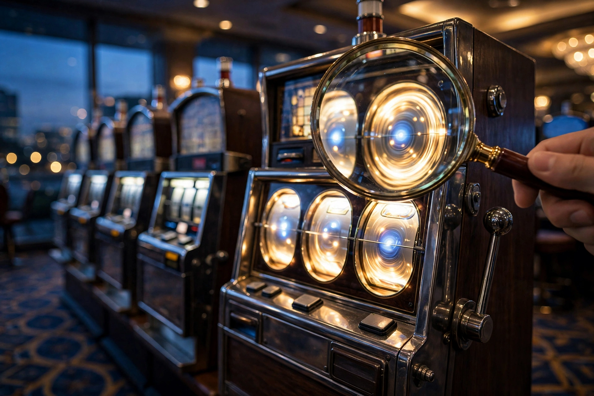 slot machine myths debunked magnifying glass casino