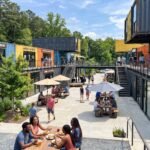 Boxyard RTP shipping container courtyard in Durham, North Carolina