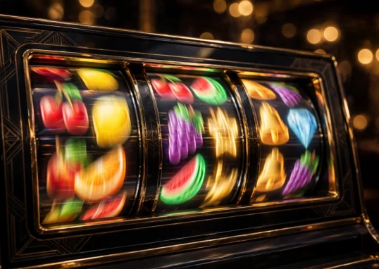 How do free spins work - slot machine reels spinning at online casino