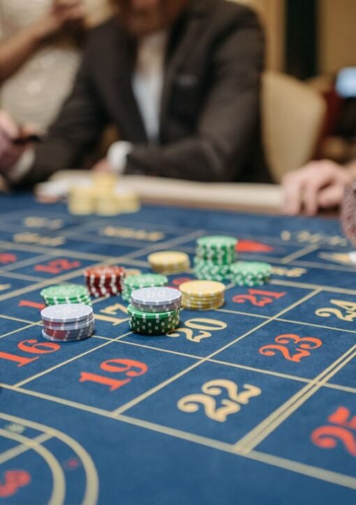 roulette table with chips - how do casinos make money explained